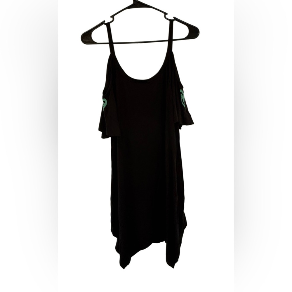 Killstar Love Potion Hanky Black Cold Shoulder Top with Colorful Graphic - Picture 5 of 5